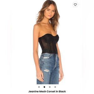 superdown Jeanine Mesh Corset in Black